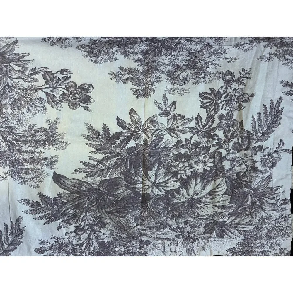 Pottery Barn purple Matine ShamToile Floral Linen French Country Standard